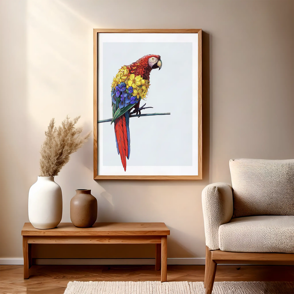 Scarlet Macaw Fine Art (45cmx63cm)