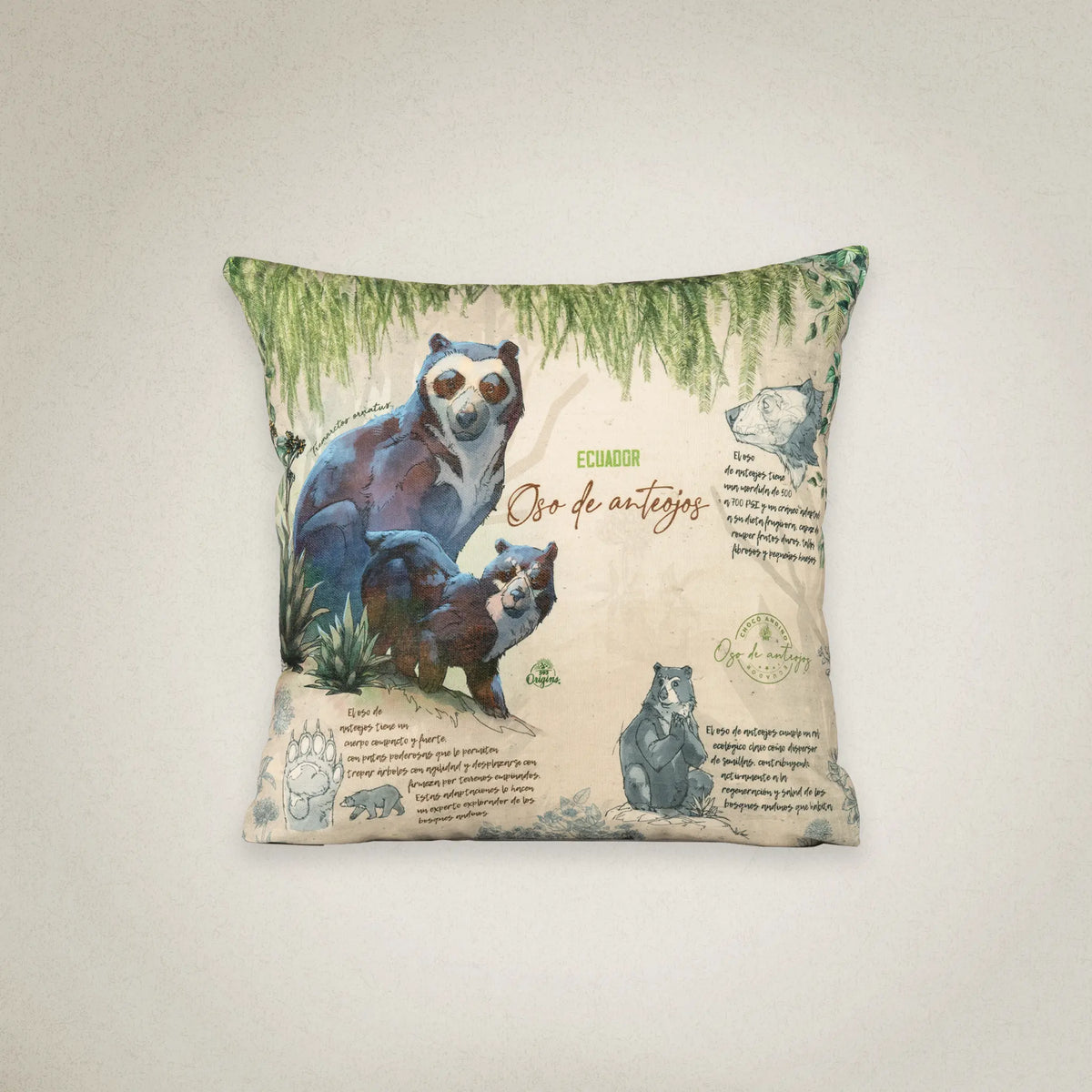 Cushion Cover Spectacled Bear
