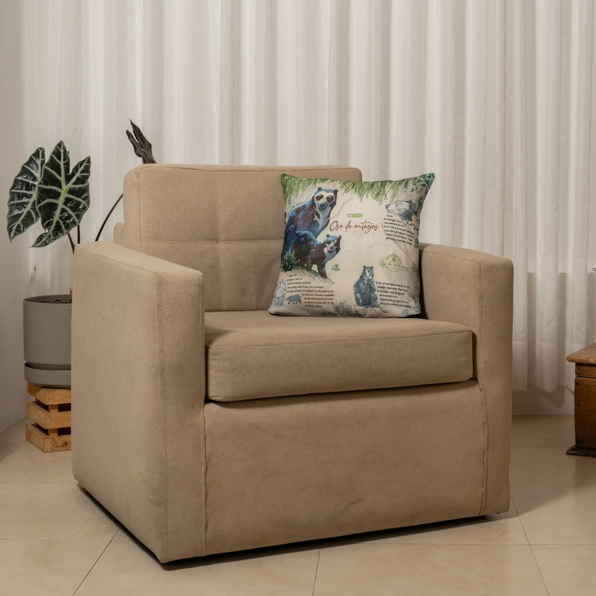 Cushion Cover Spectacled Bear