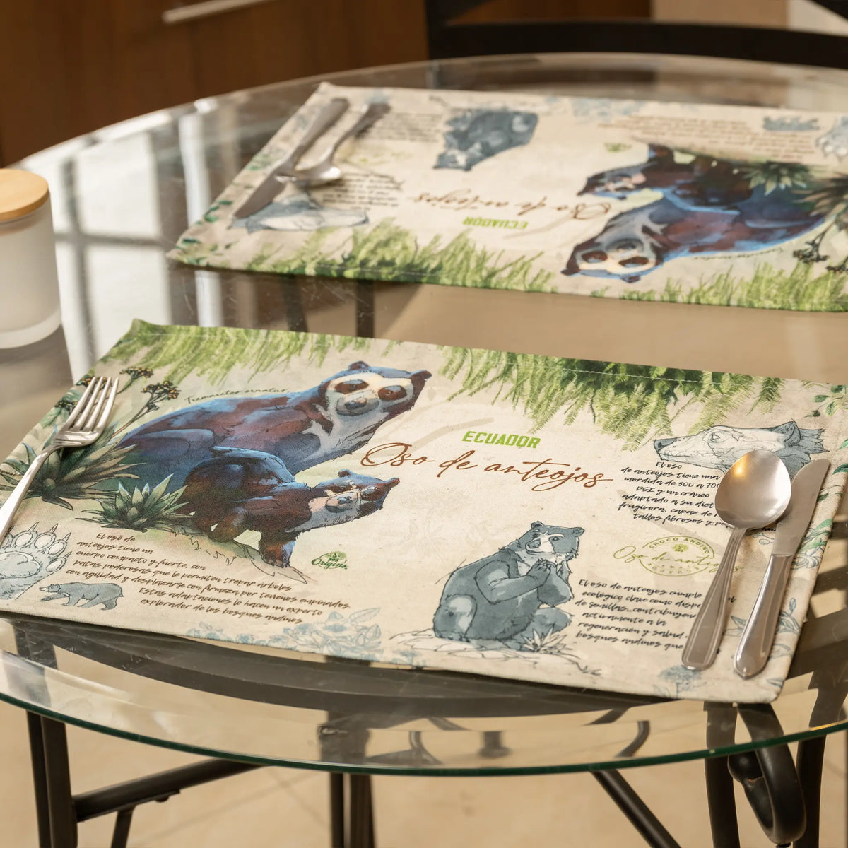 Placemats Spectacled Bear