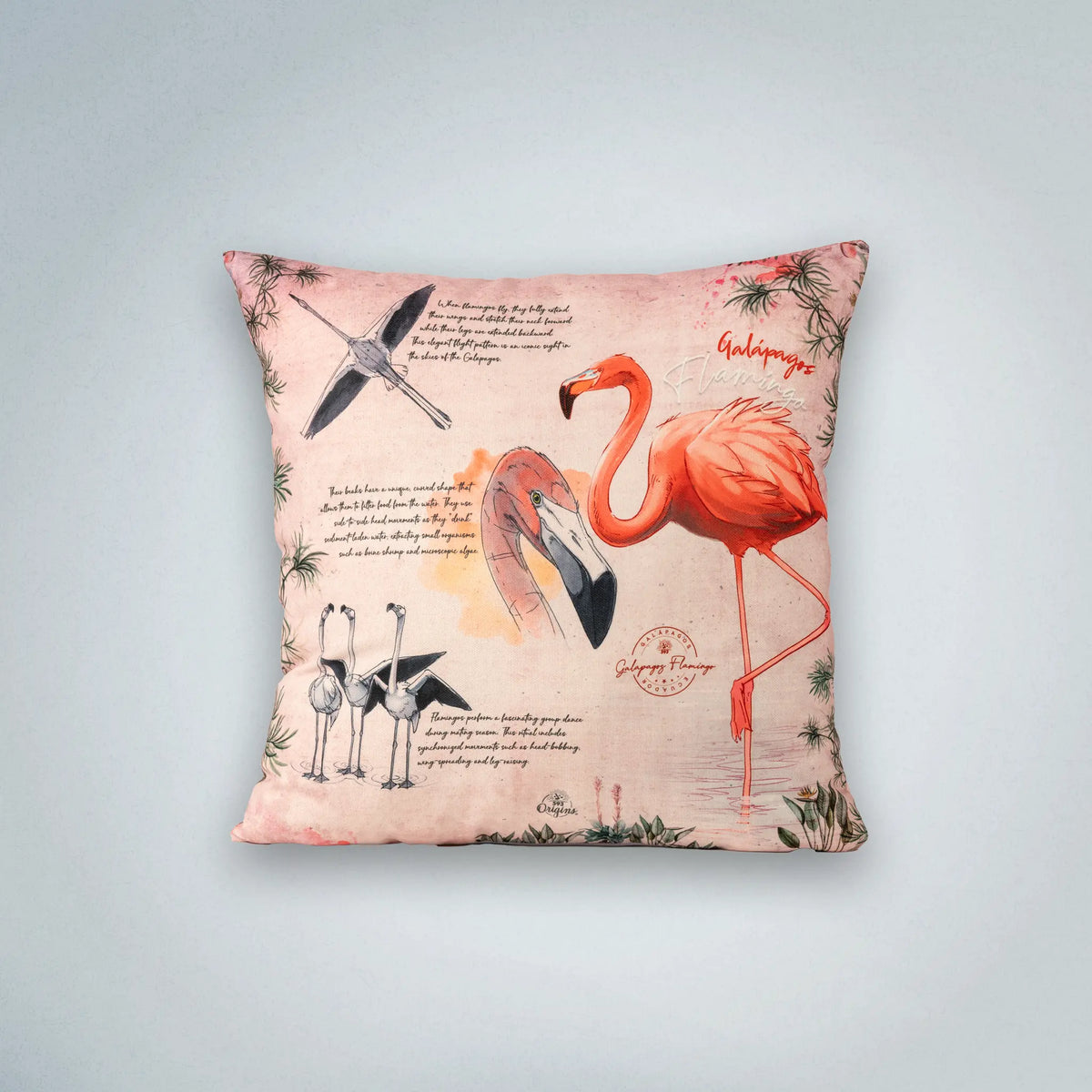 Cushion Cover Galapagos Flamingo