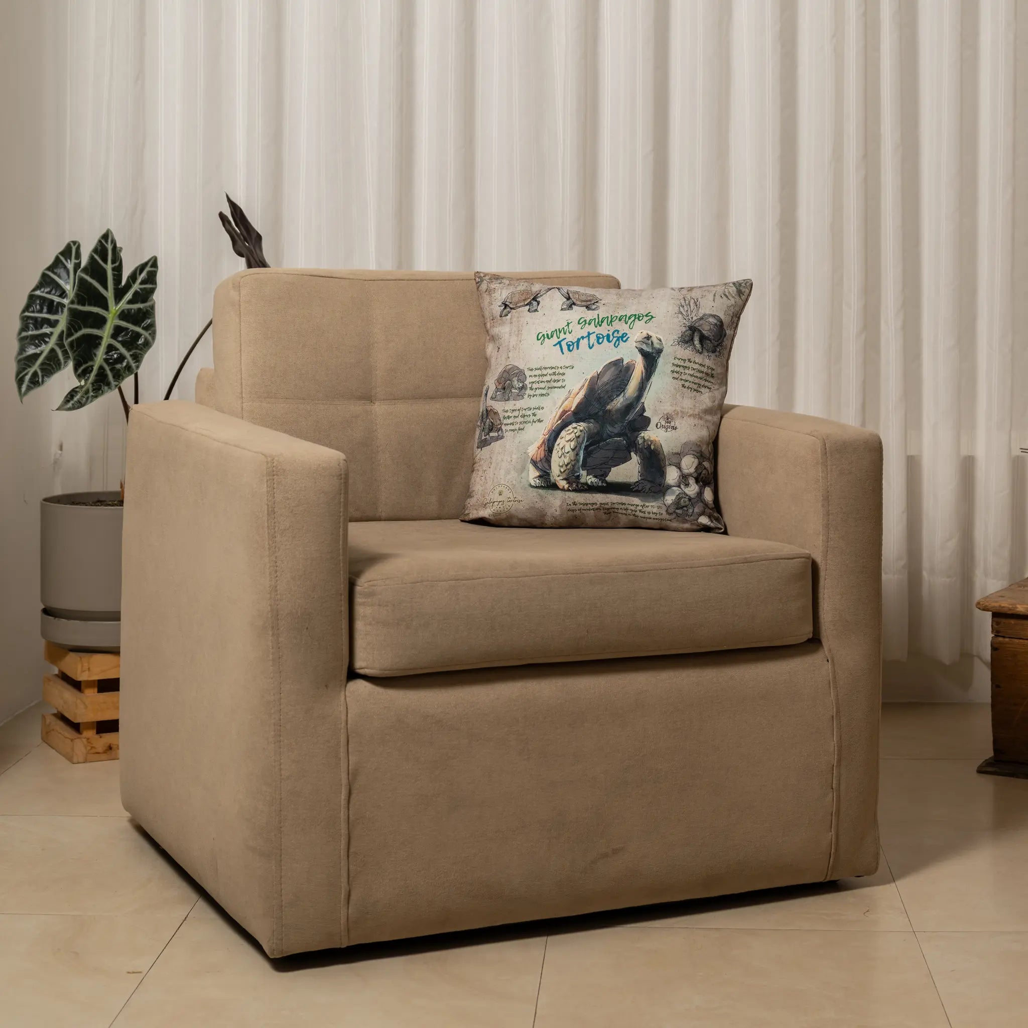Cushion Cover Giant Galapagos Tortoise